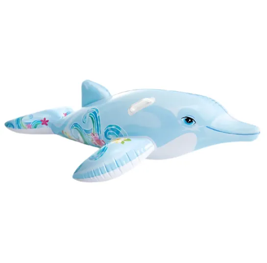  Pluta gonflabilă DELFIN cu mânere 175x66cm art. 58535