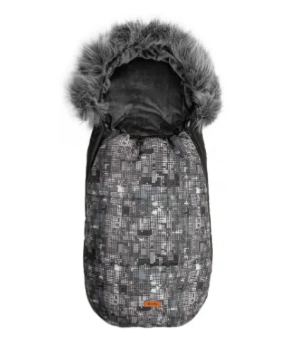 Husa de iarna pentru carucior Sensillo Graphite Dots 100x45 cm