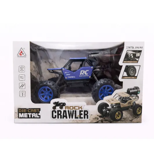 Mașină Rock Crawler 1:18, cu telecomanda, cu abur, albastră, cod 2387D