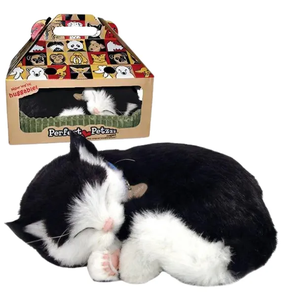 Pisicuța „neagră-albă” cu imitație de respirație