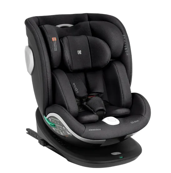Scaun auto 40-150 cm (i-Size) Isofix Kikkaboo i-Drive Black, rotativ 360