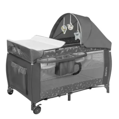 Patut pliabil 2 in 1 Lionelo Sven Plus Grey Concrete