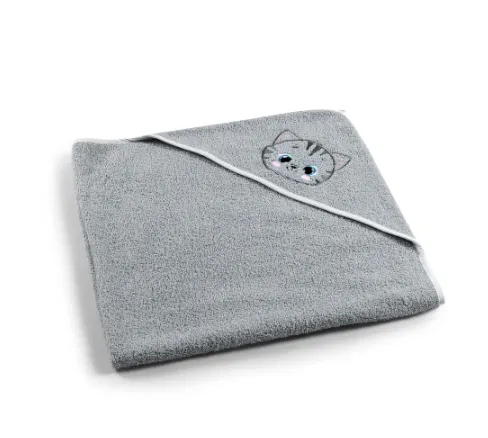 Prosop de baie PernaMea Cat Grey, 90x90 cm