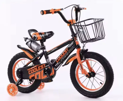 BICICLETĂ N16 4 ROȚI PORTOCALIU/VERDE D2410-1917