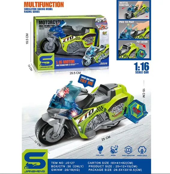 MOTOCICLETA CU SUNET SI LUMINI (INSTRUCTIUNE IN ROMANA) 72060
