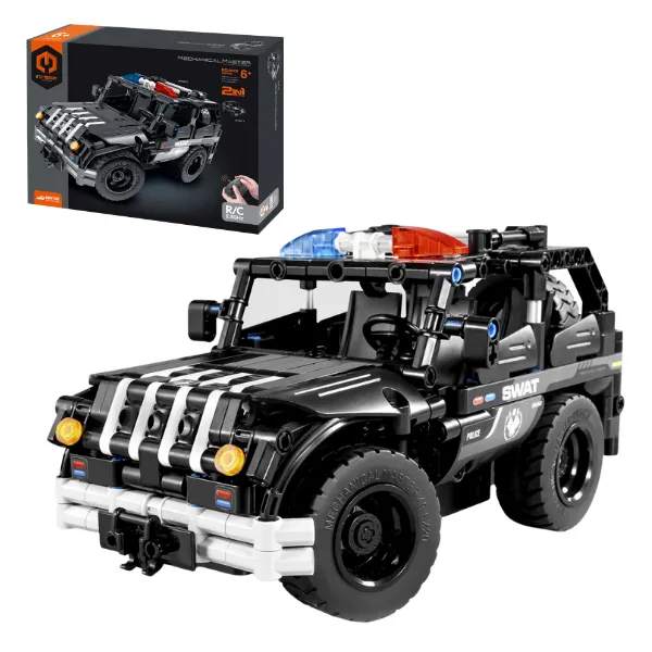 Set de construcție 2 în 1 iM Master Mechanical Master „Jeep de Poliție”, cu telecomandă, 355 piese