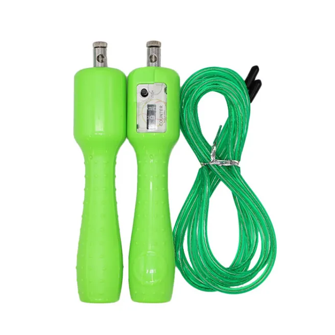 Coardă de sărit inteligentă cu contor digital, verde, cod 851051