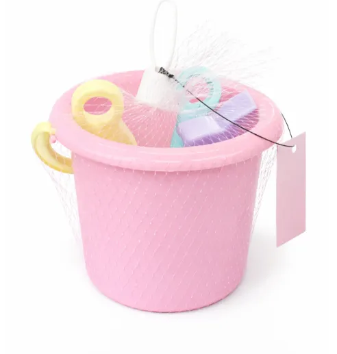 Set de nisip cu găletușa, roz, cod 990169