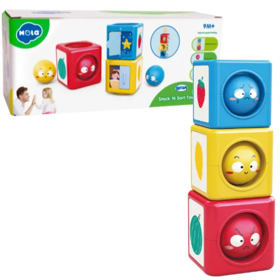 Turn de joacă din cuburi și bile „Sortează și depozitează”