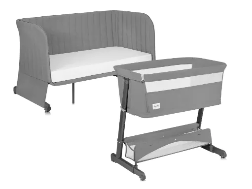 Patuc Co-sleeper 5 in 1 Lionelo Thomi Plus Grey Concrete