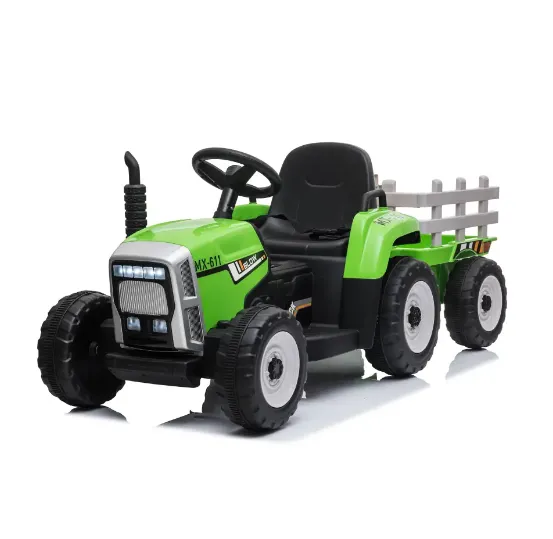 Tractor pe acumulator cu remorca