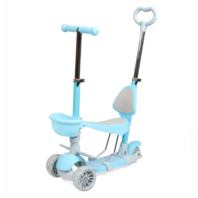 Trotinetă pentru copii 5 în 1 (suport), albastră