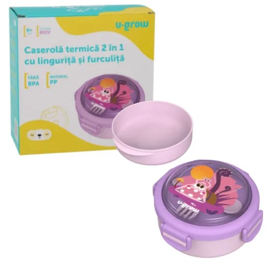 Caserola termică 2în1, mov