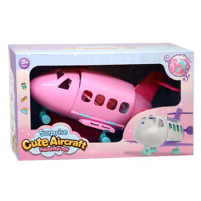Set de joacă Avion cu păpușă și accesorii, roz, cod 851019