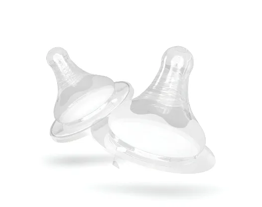 Tetina din silicon Neno cu flux lent (0-6 luni +), 2 buc.