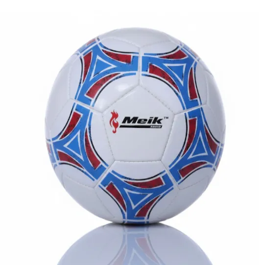 Minge de fotbal Size 5 PVC Machine-Stitched 1, model roșu-albastru deschis, cod 2208D