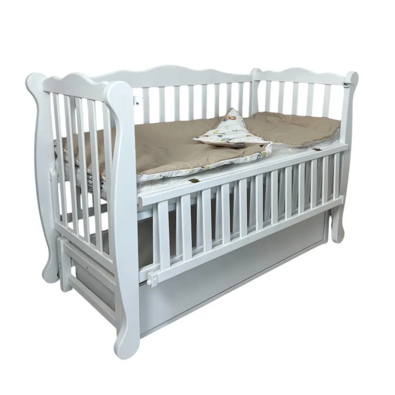 Pătuţ Goydalka NATALI PREMIUM LONGITUDINAL (1В311-1) Alb