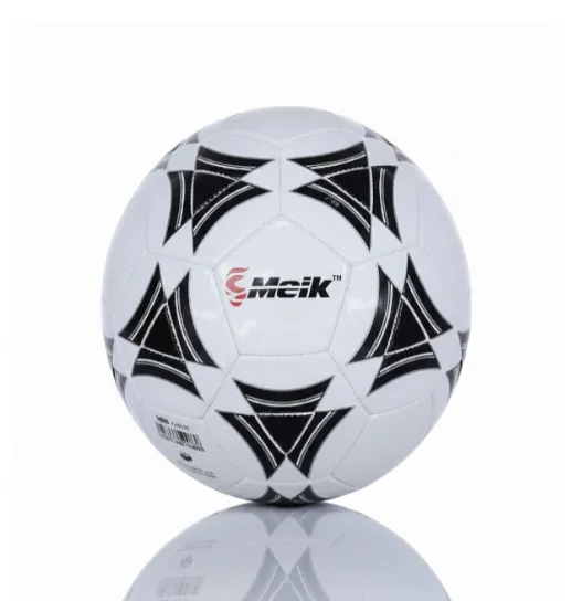 Minge de fotbal Size 5 PVC Machine-Stitched 1, negru-alb, cod 2207D