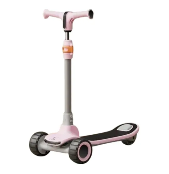 Trotinetă pentru copii cu 3 roți luminoase, platformă cu muzică și lumini, iluminare spate, roz, RTM Scooter (76549)