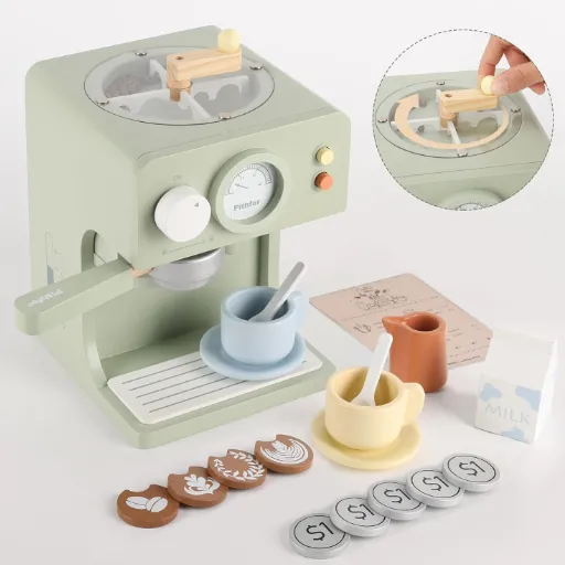 Espressor din lemn cu accesorii W10D026