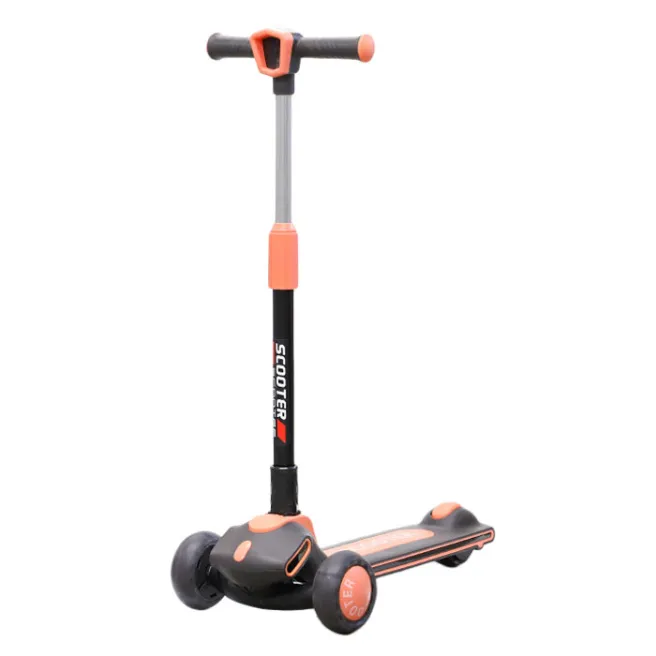 Trotinetă cu 3 roți pliabilă, oranj