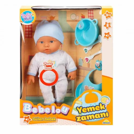 Păpușa BEBELOU PRÂNZUL DE RÂS 2 ANI, 32 CM. S00030021