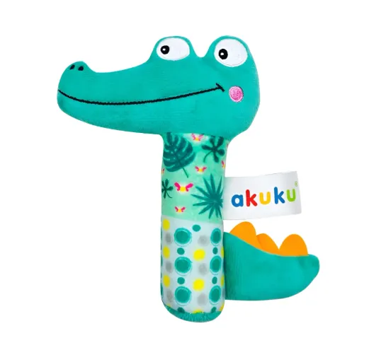 Jucarie de plus Akuku Crocodile Green, 15 cm