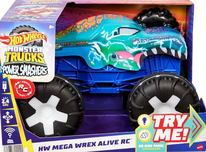 HOT WHEELS MONSTER TRUCK MEGA WREX ALIVE RC SCARA 1LA15, MTJBD90