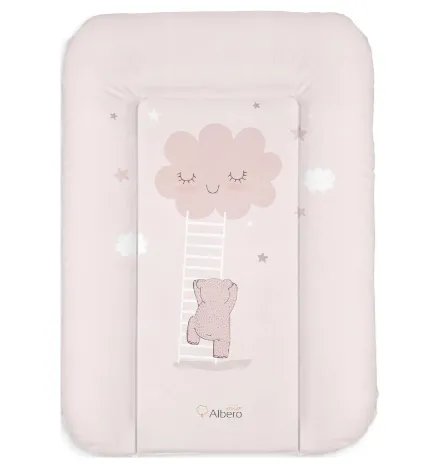 Saltea de infasat moale Albero Mio Walk in the Clouds Pink, 70x50 cm