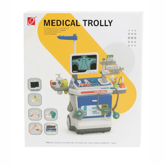 Set doctor cu carucior medical, albastru, cod 922054