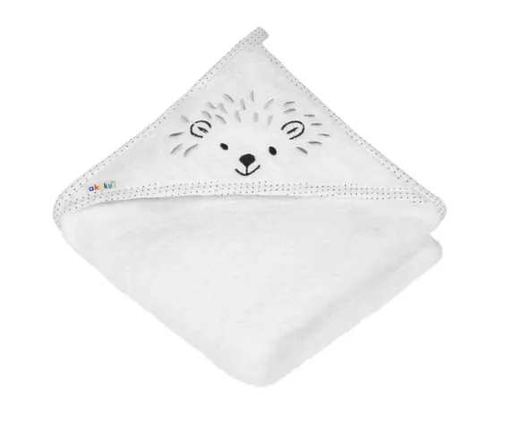 Prosop de baie Akuku Hedgehog White, 100x100 cm