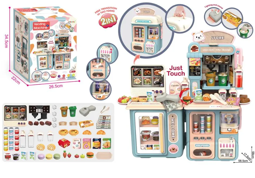 Set de joacă 2 în 1 pentru supermarket, 56 cm 63T-1