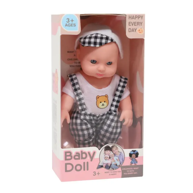 Păpușă de vinil 16 cm, în carouri, cod 822126