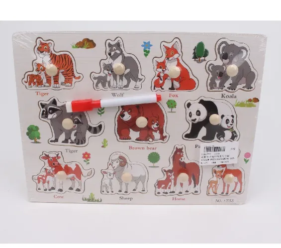 Puzzle din lemn+ tabla de desen