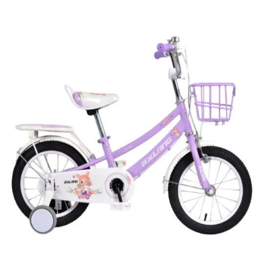 Bicicletă pentru copii cu 4 roți, 20 inch, violet, cod 2298D