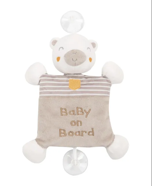 Semn auto de pluș KikkaBoo Baby on Board My Teddy, 25 cm