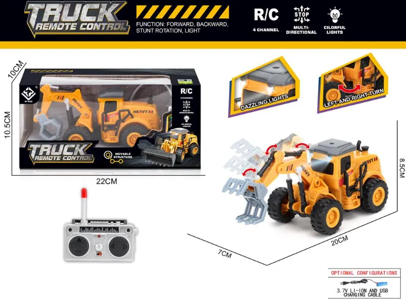 Încărcător de bușteni cu telecomandă cu lumină, acumulator. 6182C