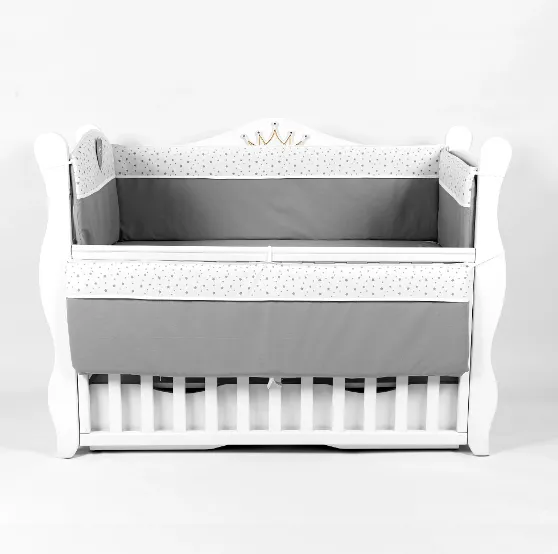 Aparatoare patut (120x60 cm) PernaMea Confort Stele gri