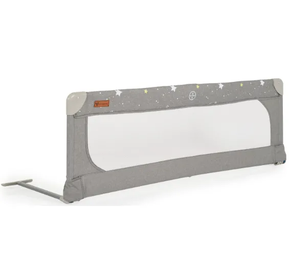 Bariera de protectie pentru pat Moni Linen Gray, 130 cm