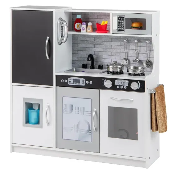 Bucatarie din lemn pentru fetite, cu sunete si lumini