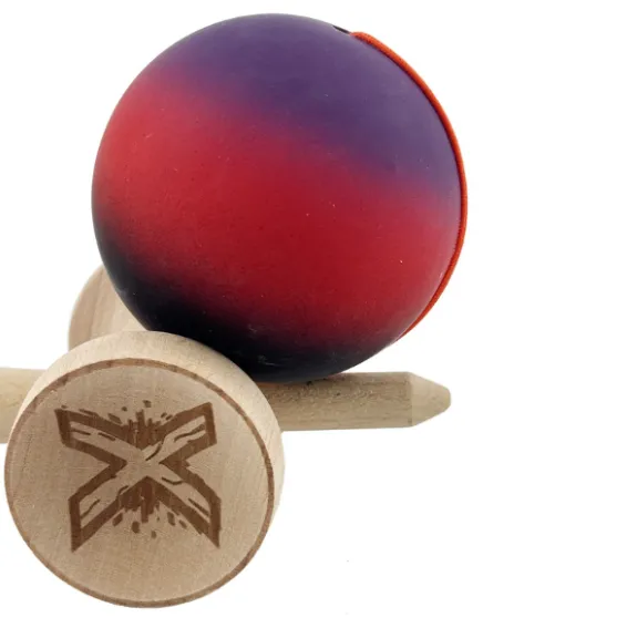 „Kendama X Original”, Profesionala, Flippy, Rulment Metalic, Ața 55 cm, Cupe Mari, 7 х 6 х 18 cm, gradient mov-roșu „Kendama X Original”, Profesionala, Flippy, Rulment Metalic, Ața 55 cm, Cupe Mari, 7 х 6 х 18 cm, gradient mov-roșu