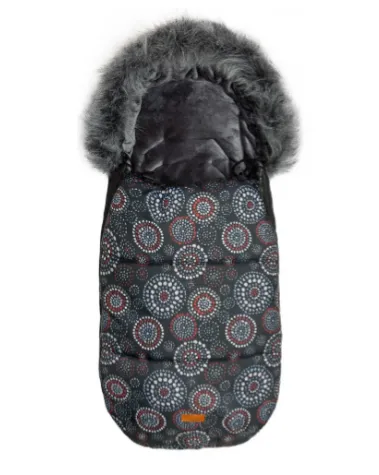 Husa de iarna pentru carucior Sensillo Rosettes Black 100x45 cm