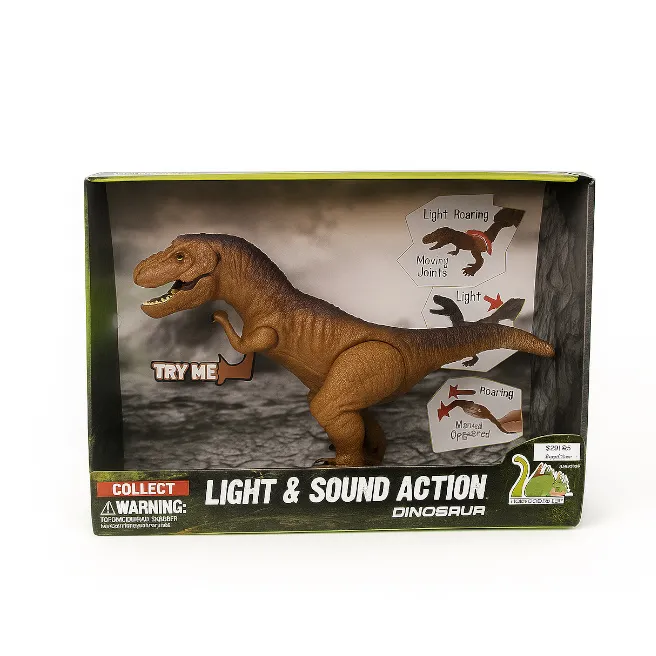 Tyrannosaurus cu lumina si sunet, maro, cod 932062