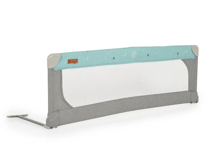 Bariera de protectie pentru pat Moni Linen Mint, 130 cm