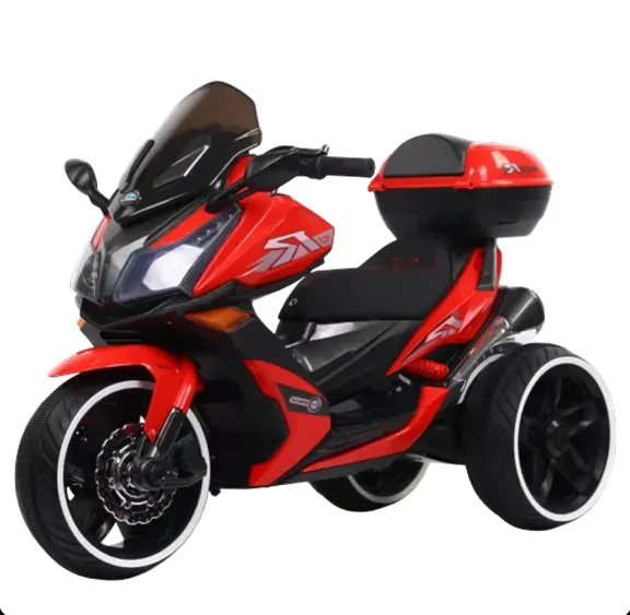 Motocicletă electrică pentru copii cu stație walkie-talkie, roșie (82341)