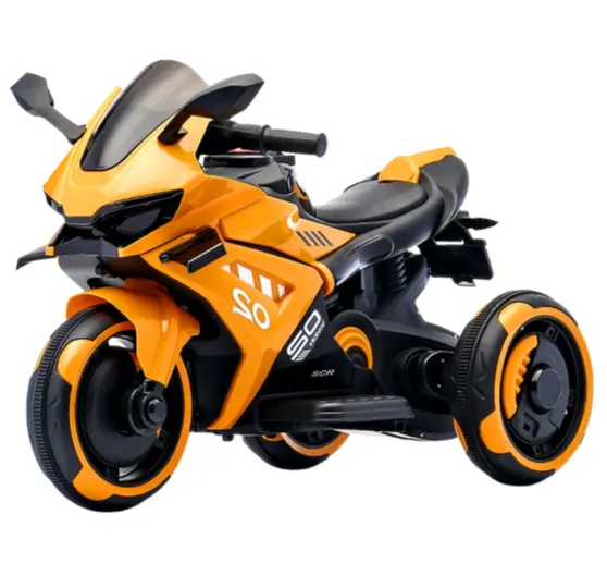 Motocicletă electrică pentru copii cu telecomandă, portocalie (67801)