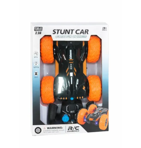 Mașină stunt cu telecomandă Stunt Car 1:16, portocalie, cod 952661