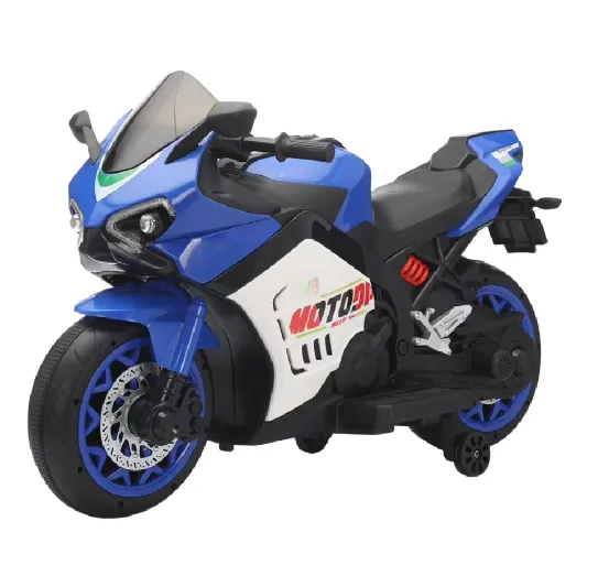 Motocicleta pe acumulator albastra pentru copii (JMBD583) (64774)