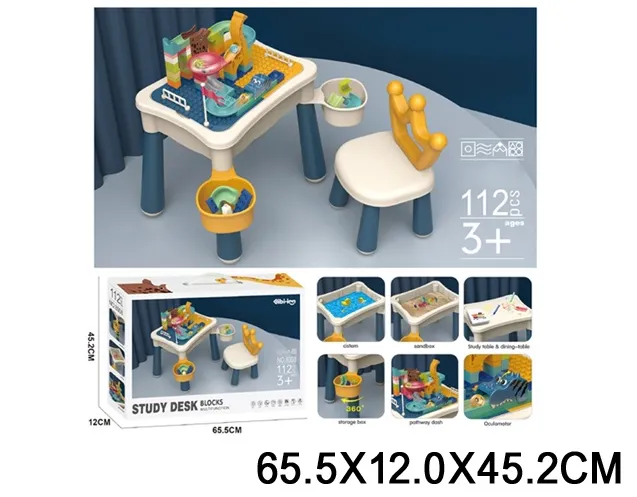 Masă cu scaun cu Constructor (112 el) Art.80077