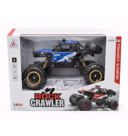 Mașină Rock Crawler 1:16 cu telecomanda, metalică, albastră, cod 2428D